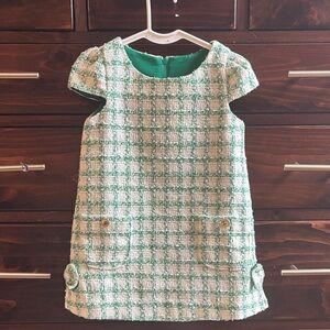 Lilly Pulitzer Green and Cream Kids Dress